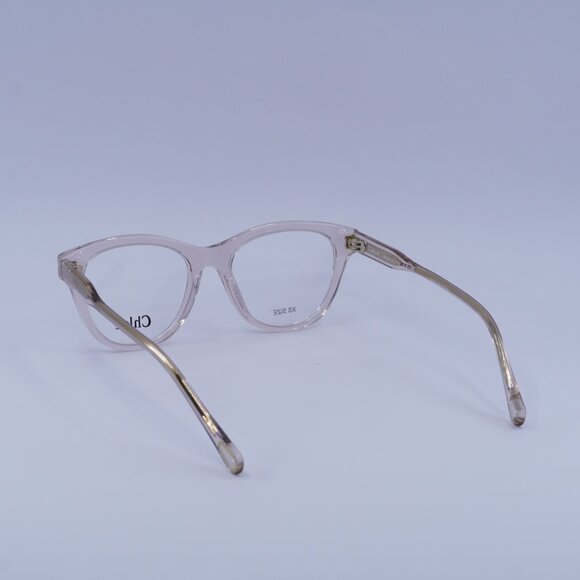 Chloe CH0085O 003 Eyeglasses Transparent Pink 49mm Square Frame - Picture 7 of 10